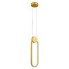GLOBOSTAR® ILDI 61090 Μοντέρνο Κρεμαστό Φωτιστικό Οροφής LED 12W 1440lm 300° AC 220-240V IP20 Ρυθμιζόμενο Λευκό CCT με On/Off 2700K/4500K/6000K - Lumileds SMD Chip - Χρυσό Βούρτσας - Μ10 x Π2.3 x Υ38cm - 3 Χρόνια Εγγύηση