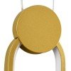GLOBOSTAR® ILDI 61090 Μοντέρνο Κρεμαστό Φωτιστικό Οροφής LED 12W 1440lm 300° AC 220-240V IP20 Ρυθμιζόμενο Λευκό CCT με On/Off 2700K/4500K/6000K - Lumileds SMD Chip - Χρυσό Βούρτσας - Μ10 x Π2.3 x Υ38cm - 3 Χρόνια Εγγύηση