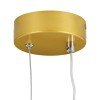 GLOBOSTAR® ILDI 61090 Μοντέρνο Κρεμαστό Φωτιστικό Οροφής LED 12W 1440lm 300° AC 220-240V IP20 Ρυθμιζόμενο Λευκό CCT με On/Off 2700K/4500K/6000K - Lumileds SMD Chip - Χρυσό Βούρτσας - Μ10 x Π2.3 x Υ38cm - 3 Χρόνια Εγγύηση
