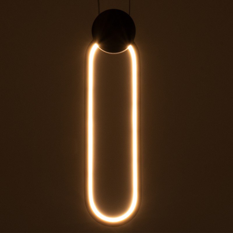 GLOBOSTAR® ILDI 61090 Μοντέρνο Κρεμαστό Φωτιστικό Οροφής LED 12W 1440lm 300° AC 220-240V IP20 Ρυθμιζόμενο Λευκό CCT με On/Off 2700K/4500K/6000K - Lumileds SMD Chip - Χρυσό Βούρτσας - Μ10 x Π2.3 x Υ38cm - 3 Χρόνια Εγγύηση