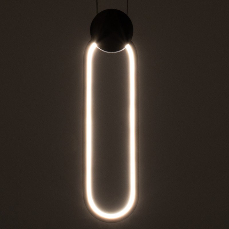 GLOBOSTAR® ILDI 61090 Μοντέρνο Κρεμαστό Φωτιστικό Οροφής LED 12W 1440lm 300° AC 220-240V IP20 Ρυθμιζόμενο Λευκό CCT με On/Off 2700K/4500K/6000K - Lumileds SMD Chip - Χρυσό Βούρτσας - Μ10 x Π2.3 x Υ38cm - 3 Χρόνια Εγγύηση
