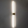 GLOBOSTAR® DIADEM 61334 Μοντέρνο Φωτιστικό Τοίχου - Απλίκα LED 18W 2160lm 120° AC 220-240V IP20 Ρυθμιζόμενο Λευκό CCT με On/Off 2700K/4500K/6000K - Lumileds SMD Chip - Χρυσό Βούρτσας - Μ10 x Π4 x Υ120cm - 3 Χρόνια Εγγύηση