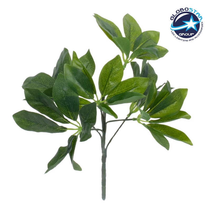 GloboStar® SCHEFFLERA 78222 Τεχνητό Φυτό Σεφλέρα - Μπουκέτο Διακοσμητικών Φυτών - Κλαδιών με Φύλλωμα Πράσινο Υ30cm