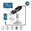 GLOBOSTAR® MICROCAM 79995 Ψηφιακό Ηλεκτρονικό Μικροσκόπιο / Κάμερα 2MP 1600x1200px με x1600 Zoom Mode & 8 LED DC 5V με USB-C IP20 - Μ3.5 x Π3.5 x Υ12cm - 2 Χρόνια Εγγύηση