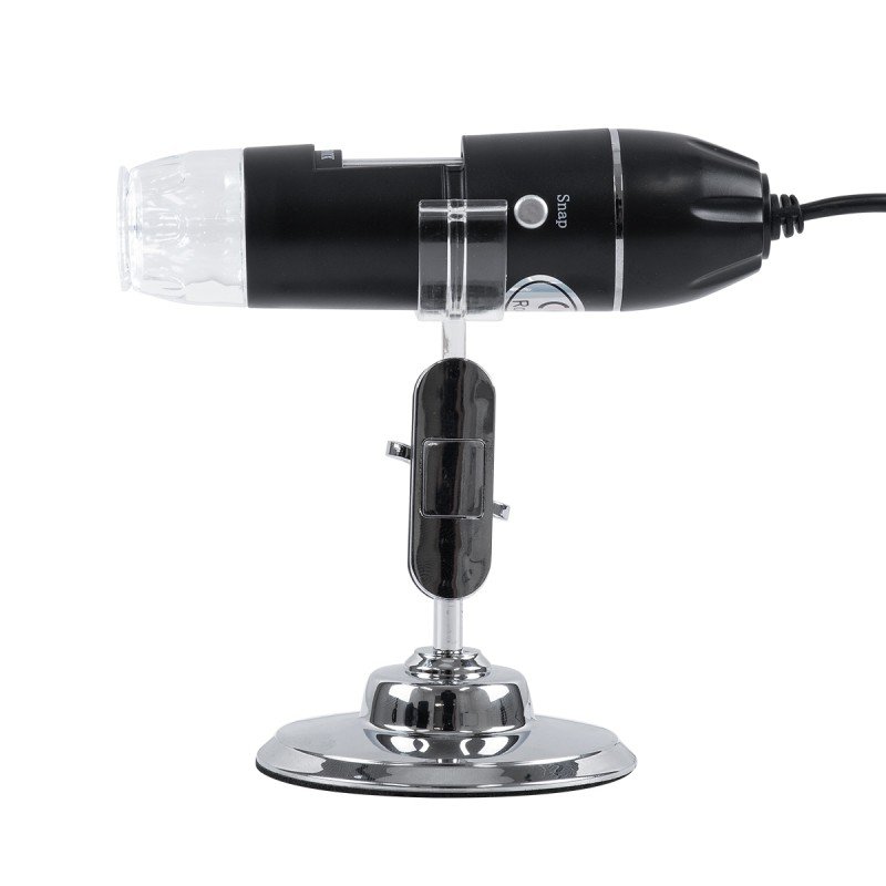 GLOBOSTAR® MICROCAM 79995 Ψηφιακό Ηλεκτρονικό Μικροσκόπιο / Κάμερα 2MP 1600x1200px με x1600 Zoom Mode & 8 LED DC 5V με USB-C IP20 - Μ3.5 x Π3.5 x Υ12cm - 2 Χρόνια Εγγύηση