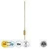 GLOBOSTAR® HARLEM 61336 Μοντέρνο Φωτιστικό Τοίχου - Απλίκα LED 18W 2160lm 120° AC 220-240V IP20 Ρυθμιζόμενο Λευκό CCT με On/Off 2700K/4500K/6000K - Lumileds SMD Chip - Χρυσό Βούρτσας - Μ5 x Π4 x Υ120cm - 3 Χρόνια Εγγύηση