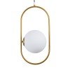 GLOBOSTAR® HAMBURG 00592 Μοντέρνο Κρεμαστό Φωτιστικό Οροφής με Ντουί 1 x E14 AC 220-240V IP20 - Χρυσό & Λευκό - Μ25 x Π20 x Υ50cm