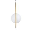 GLOBOSTAR® HAMBURG 00592 Μοντέρνο Κρεμαστό Φωτιστικό Οροφής με Ντουί 1 x E14 AC 220-240V IP20 - Χρυσό & Λευκό - Μ25 x Π20 x Υ50cm
