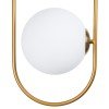 GLOBOSTAR® HAMBURG 00592 Μοντέρνο Κρεμαστό Φωτιστικό Οροφής με Ντουί 1 x E14 AC 220-240V IP20 - Χρυσό & Λευκό - Μ25 x Π20 x Υ50cm