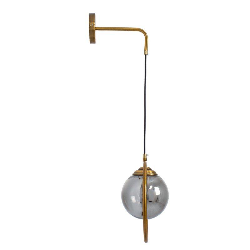 GLOBOSTAR® VIENNA 00923 Μοντέρνο Φωτιστικό Τοίχου - Απλίκα με Ντουί 1 x E27 AC 220-240V IP20 - Χρυσό & Μαύρο Φιμέ - Μ25 x Π23 x Υ27cm GLOBOSTAR® VIENNA 00923 Μοντέρνο Φωτιστικό Τοίχου - Απλίκα με Ντουί 1 x E27 AC 220-240V IP20 - Χρυσό & Μαύρο Φιμέ - Μ25 x Π23 x Υ27cm