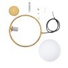 GLOBOSTAR® MADRID 00932 Μοντέρνο Κρεμαστό Φωτιστικό Οροφής με Ντουί 1 x E27 AC 220-240V IP20 - Χρυσό & Λευκό - Μ30 x Π20 x Υ30cm