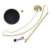 GLOBOSTAR® PRAGUE 00992 Μοντέρνο Επιδαπέδιο Φωτιστικό με Ντουί 1 x E27 AC 220-240V IP20 - Χρυσό Βούρτσας - Μ210 x Π45 x Υ220cm