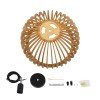 GLOBOSTAR® SCANDINAVIA 01698 Boho Κρεμαστό Φωτιστικό Οροφής με Ντουί 1 x E27 AC 220-240V IP20 - Μπεζ - Μ33 x Π33 x Υ20cm