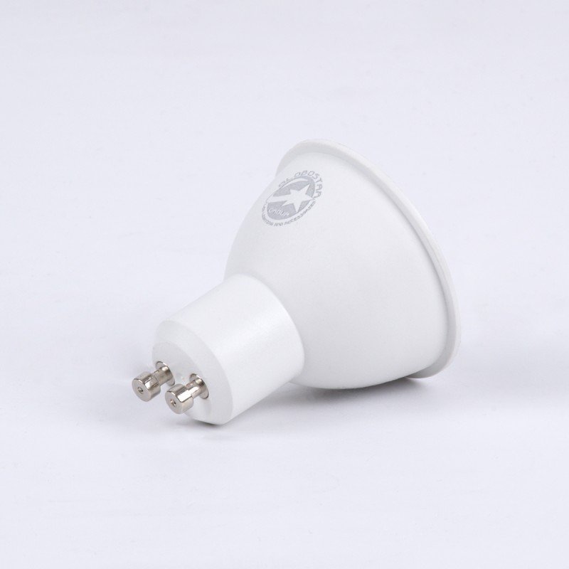 GLOBOSTAR® FLOODO 60096 Σποτ GU10 MR16 LED 4W 400lm 120° AC 220-240V IP20 Ψυχρό Λευκό 6000K - Bridgelux SMD Chip - Μ5 x Π5 x Υ5.8cm - 3 Χρόνια Εγγύηση