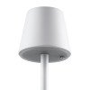 GLOBOSTAR® NEGA 60478 Μοντέρνο Επιδαπέδιο Φωτιστικό LED 2.2W 154lm 360° DC 5V με USB 2.0 με Επαναφορτιζόμενη Μπαταρία Li-ion 3.7V 4000mAh IP44 Θερμό Λευκό 2700K με Αφή Dimmable - Lumileds SMD Chip - Λευκό - Μ10 x Π10 x Υ135cm - 2 Χρόνια Εγγύηση
