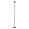 GLOBOSTAR® NEGA 60480 Μοντέρνο Επιδαπέδιο Φωτιστικό LED 2.2W 154lm 360° DC 5V με USB 2.0 με Επαναφορτιζόμενη Μπαταρία Li-ion 3.7V 4000mAh IP44 Θερμό Λευκό 2700K με Αφή Dimmable - Lumileds SMD Chip - Ασημί - Μ10 x Π10 x Υ135cm - 2 Χρόνια Εγγύηση