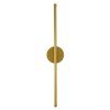 GLOBOSTAR® DIADEM 61330 Μοντέρνο Φωτιστικό Τοίχου - Απλίκα LED 9W 900lm 120° AC 220-240V IP20 Ρυθμιζόμενο Λευκό CCT με On/Off 2700K/4500K/6000K - Lumileds SMD Chip - Σατινέ Χρυσό Βούρτσας - Μ10 x Π4 x Υ60cm - 3 Χρόνια Εγγύηση