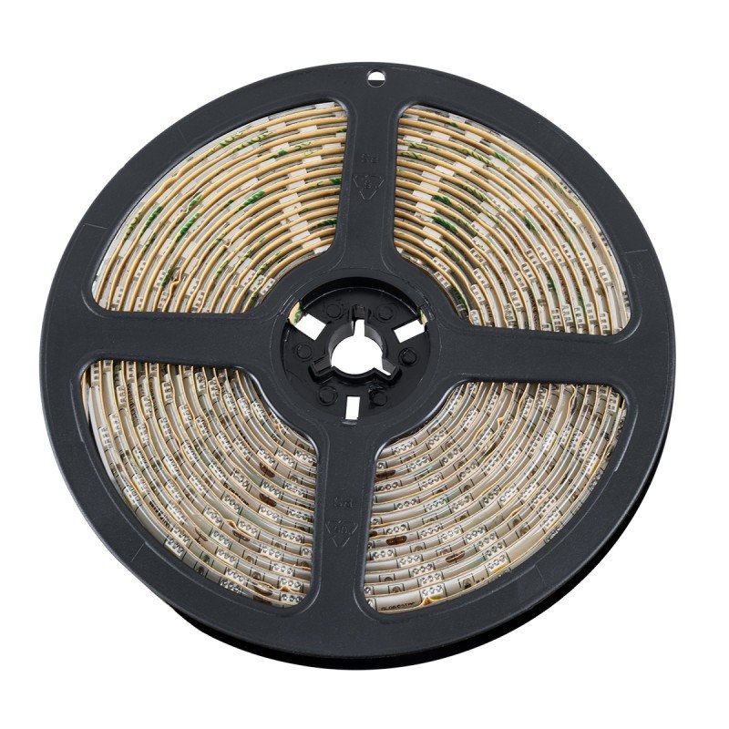 GLOBOSTAR® LUMAR 70320 Ταινία LED 14.4W/m 1440lm/m 120° DC 24V Αδιάβροχη IP65 60 x SMD5050 Chip/m Ψυχρό Λευκό 6000K Dimmable - Sanan SMD Chip - Μ500 x Π1 x Υ0.2cm - Ρολό 5 Μέτρων - 5 Χρόνια Εγγύηση