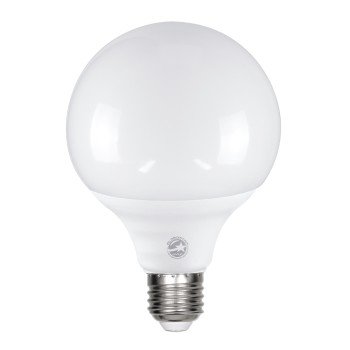 GLOBOSTAR® BUBBLE 60039 Λάμπα E27 G95 LED 15W 1500lm 260° AC 220-240V IP20 Ψυχρό Λευκό 6000K - Lumileds SMD Chip - Λευκό Γαλακτερό - Μ9.5 x Π9.5 x Υ14cm - 3 Χρόνια Εγγύηση
