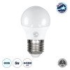 GLOBOSTAR® SPHERE 60021 Λάμπα E27 G45 LED 6W 600lm 260° AC 220-240V IP20 Ψυχρό Λευκό 6000K - Lumileds SMD Chip - Λευκό Γαλακτερό - Μ4.5 x Π4.5 x Υ7.8cm - 3 Χρόνια Εγγύηση