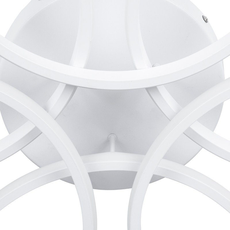 GLOBOSTAR® MARGARET 61401 Μοντέρνο Φωτιστικό Οροφής LED 54W 6210lm 360° AC 220-240V IP20 Ρυθμιζόμενο Λευκό CCT με Χειριστήριο από 2700K έως 6000K Dimmable - Lumileds SMD Chip - Λευκό Ματ - Μ57 x Π57 x Υ12cm - 3 Χρόνια Εγγύηση