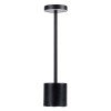 GloboStar® JOJO 76520 Επαναφορτιζόμενο Επιτραπέζιο Φωτιστικό Πορτατίφ LED 1.5W 105lm 120° DC 5V IP44 CCT Ultra Θερμό 1500K - Φυσικό Λευκό 4500K - Ψυχρό Λευκό 6000K Dimmable Μαύρο Αλουμίνιο - Μ8 x Π8 x Υ34cm - 2 Χρόνια Εγγύηση