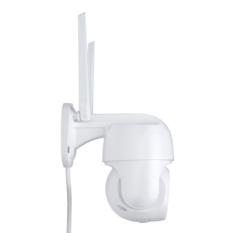 GloboStar® 86041 Ασύρματο Καταγραφικό με Οθόνη - 4 x Camera 2MP 1080P WiFi  360° Μοιρών - Αδιάβροχο IP66 - Νυχτερινή Όραση με LED IR - Διπλή Κατέυθυνση Ομιλίας - Ανιχνευτή Κίνησης - Νυχτερινή Λήψη - Λευκό