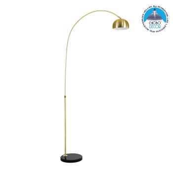 GLOBOSTAR® PRAGUE 00991 Μοντέρνο Επιδαπέδιο Φωτιστικό με Ντουί 1 x E27 AC 220-240V IP20 - Χρυσό & Μαύρο - Μ90 x Π29.5 x Υ180cm
