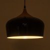 GLOBOSTAR® VILI 01261 Μοντέρνο Κρεμαστό Φωτιστικό Οροφής με Ντουί 1 x E27 AC 220-240V IP20 - Μαύρο & Μπεζ - Μ35 x Π35 x Υ27cm