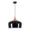 GLOBOSTAR® VILI 01261 Μοντέρνο Κρεμαστό Φωτιστικό Οροφής με Ντουί 1 x E27 AC 220-240V IP20 - Μαύρο & Μπεζ - Μ35 x Π35 x Υ27cm