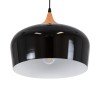 GLOBOSTAR® VILI 01261 Μοντέρνο Κρεμαστό Φωτιστικό Οροφής με Ντουί 1 x E27 AC 220-240V IP20 - Μαύρο & Μπεζ - Μ35 x Π35 x Υ27cm