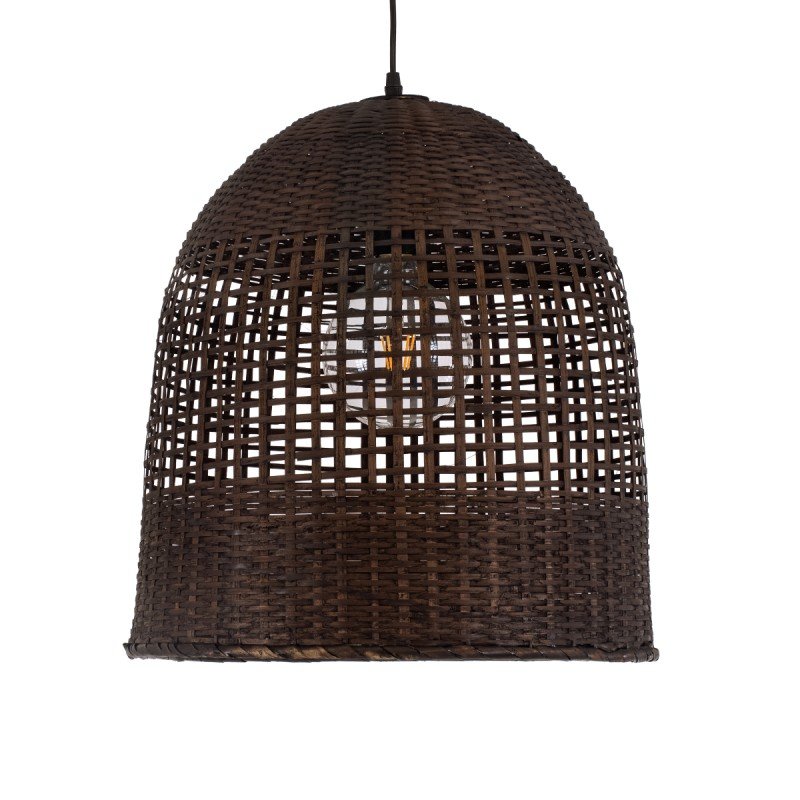 GLOBOSTAR® BORA-BORA 01736 Boho Κρεμαστό Φωτιστικό Οροφής με Ντουί 1 x E27 AC 220-240V IP20 - Καφέ - Μ42 x Π42 x Y44cm