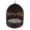 GLOBOSTAR® BORA-BORA 01736 Boho Κρεμαστό Φωτιστικό Οροφής με Ντουί 1 x E27 AC 220-240V IP20 - Καφέ - Μ42 x Π42 x Y44cm