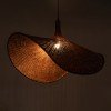 GLOBOSTAR® CUBA 01768 Boho Κρεμαστό Φωτιστικό Οροφής με Ντουί 1 x E27 AC 220-240V IP20 - Καφέ - Μ80 x Π80 x Υ49cm