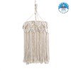 GLOBOSTAR® CONGO 36206 Boho Κρεμαστό Φωτιστικό Οροφής με Ντουί 1 x E27 AC 220-240V IP20 - Μπεζ - Μ30 x Π30 x Υ50cm