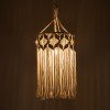 GLOBOSTAR® CONGO 36206 Boho Κρεμαστό Φωτιστικό Οροφής με Ντουί 1 x E27 AC 220-240V IP20 - Μπεζ - Μ30 x Π30 x Υ50cm