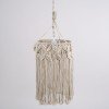 GLOBOSTAR® CONGO 36206 Boho Κρεμαστό Φωτιστικό Οροφής με Ντουί 1 x E27 AC 220-240V IP20 - Μπεζ - Μ30 x Π30 x Υ50cm