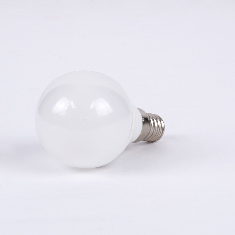 GLOBOSTAR® SPHERE 60016 Λάμπα E14 G45 LED 6W 582lm 260° AC 220-240V IP20 Φυσικό Λευκό 4500K - Lumileds SMD Chip - Λευκό Γαλακτερό - Μ4.5 x Π4.5 x Υ7.8cm - 3 Χρόνια Εγγύηση