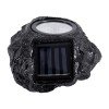 GLOBOSTAR® ROCHLIGHT 71509 Διακοσμητικό Φωτιστικό Κήπου LED 1W 40lm 120° DC 5V με Φωτοβολταϊκό Panel 5V 0.1W & Επαναφορτιζόμενη Μπαταρία Li-ion 3.2V 600mAh Αδιάβροχο IP65 Θερμό Λευκό 2700K - Μ15 x Π12 x Υ10cm - 2 Χρόνια Εγγύηση