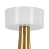 GloboStar® NANNA 76475 Επαναφορτιζόμενο Επιτραπέζιο Φωτιστικό Πορτατίφ LED 1.5W 105lm 120° DC 5V IP44 CCT Ultra Θερμό 1500K - Φυσικό Λευκό 4500K - Ψυχρό Λευκό 6000K Dimmable Χρυσό & Λευκό Πλαστικό - Μ9 x Π9 x Υ21cm - 2 Χρόνια Εγγύηση