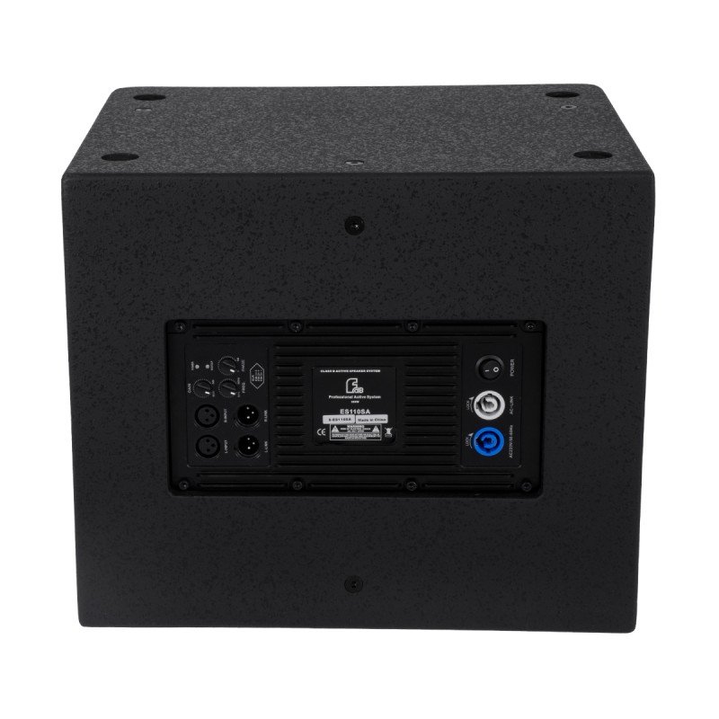 GloboStar® FDB ES110SA 98006 Facilities Speaker - Ενεργό Αυτοενισχυόμενο Ηχείο Subwoofer Εγκαταστάσεων Επιδαπέδιο με Ψηφιακό Ενισχυτή BA1.3 AC 220V/50-60Hz - 300W RMS (600W Peak) - 1 x 10" Inches LF - IP20 - Μαύρο - Μ44.5 x Π36.5 x Υ37.5cm