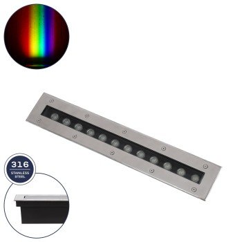 GLOBOSTAR® UNDERGROUNDREMVI 90193 Χωνευτή Μπάρα Φωτισμού Wall Washer LED 12W 1020lm 10° DC 24V Αδιάβροχο IP68 Πολύχρωμο RGBW Dimmable DMX512 - Bridgelux SMD Chip - Ανοξείδωτο Ατσάλι SS316 - Μ50 x Π9 x Υ7.2cm / Q48.5 x 7.5cm - 3 Χρόνια Εγγύηση GLOBOSTAR® UNDERGROUNDREMVI 90193 Χωνευτή Μπάρα Φωτισμού Wall Washer LED 12W 1020lm 10° DC 24V Αδιάβροχο IP68 Πολύχρωμο RGBW Dimmable DMX512 - Bridgelux SMD Chip - Ανοξείδωτο Ατσάλι SS316 - Μ50 x Π9 x Υ7.2cm / Q48.5 x 7.5cm - 3 Χρόνια Εγγύηση