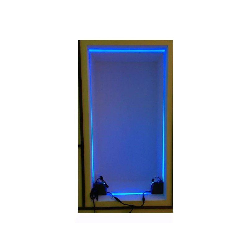 GLOBOSTAR® WINDOWCORNA 90115 Γωνιακό Φωτιστικό Ανάδειξης Παραθύρων LED 6W 480lm 3°x172° DC 24V Αδιάβροχο IP65 Μπλε Dimmable - CREE XPE Chip - Γκρι Ανθρακί - Μ12 x Π4 x Υ12cm - 3 Χρόνια Εγγύηση