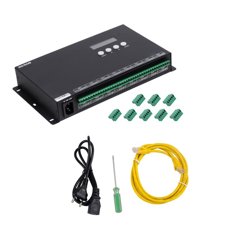 GLOBOSTAR® SEEKWAY-EN508 90144 Επαγγελματικός Ψηφιακός Controller SPI/TTL Pixel Online Full Color ARTNET - 3 Χρόνια Εγγύηση