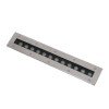 GLOBOSTAR® UNDERGROUNDREMVI 90193 Χωνευτή Μπάρα Φωτισμού Wall Washer LED 12W 1020lm 10° DC 24V Αδιάβροχο IP68 Πολύχρωμο RGBW Dimmable DMX512 - Bridgelux SMD Chip - Ανοξείδωτο Ατσάλι SS316 - Μ50 x Π9 x Υ7.2cm / Q48.5 x 7.5cm - 3 Χρόνια Εγγύηση