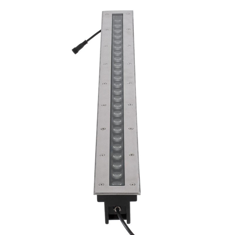 GLOBOSTAR® UNDERGROUNDREMVI 90195 Χωνευτή Μπάρα Φωτισμού Wall Washer LED 24W 2040lm 10° DC 24V Αδιάβροχο IP68 Πολύχρωμο RGBW Dimmable DMX512 - Bridgelux SMD Chip - Ανοξείδωτο Ατσάλι SS316 - Μ100 x Π9 x Υ7.2cm / Q98.2 x 7.6cm - 3 Χρόνια Εγγύηση