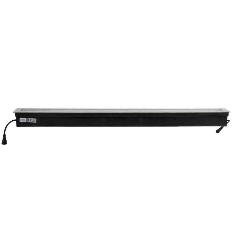 GLOBOSTAR® UNDERGROUNDREMVI 90195 Χωνευτή Μπάρα Φωτισμού Wall Washer LED 24W 2040lm 10° DC 24V Αδιάβροχο IP68 Πολύχρωμο RGBW Dimmable DMX512 - Bridgelux SMD Chip - Ανοξείδωτο Ατσάλι SS316 - Μ100 x Π9 x Υ7.2cm / Q98.2 x 7.6cm - 3 Χρόνια Εγγύηση