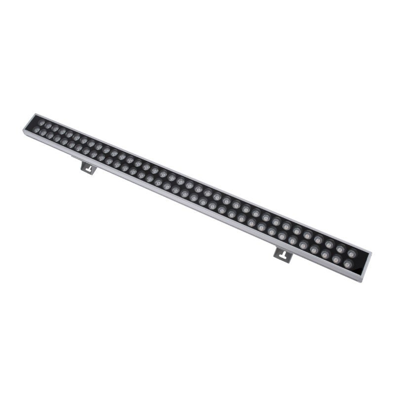 GLOBOSTAR® WASHERGAIA 90215 Μπάρα Φωτισμού Wall Washer LED 144W 15120lm 10° DC 24V Αδιάβροχο IP67 Θερμό Λευκό 2700K Dimmable - Bridgelux SMD Chip - Ασημί - Μ100 x Π7.3 x Υ4.3cm - 3 Χρόνια Εγγύηση