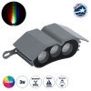 GLOBOSTAR® TREELIGHT-ZINA S-90982 Κυρτή Μπάρα Φωτισμού Wall Washer για Φυτά - Δέντρα LED 3W 255lm 30° DC 24V Αδιάβροχο IP65 RGBW Dimmable - Γκρι Ανθρακί - Μ11 x Π6.5 x Υ5cm - 3 Χρόνια Εγγύηση