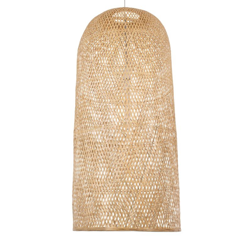 GLOBOSTAR® CALERO 00671 Boho Κρεμαστό Φωτιστικό Οροφής με Ντουί 1 x E27 AC 220-240V IP20 - Μπεζ - Μ50 x Π50 x Y110cm